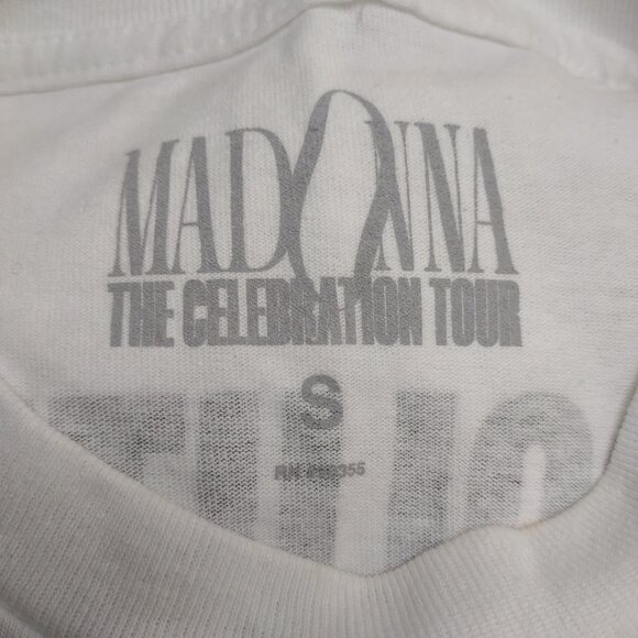 Madonna The Celebration Tour white crew neck short sleeve t-shirt adult Small - Picture 8 of 8